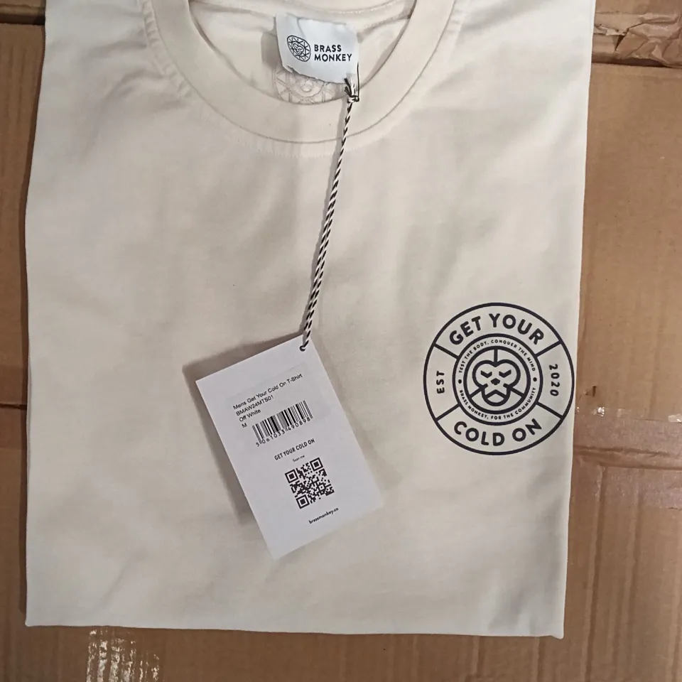 BRAND NEW BRASS MONKEY T-SHIRTS  - OFF WHITE SIZE MEDIUM APPROXIMATELY 30