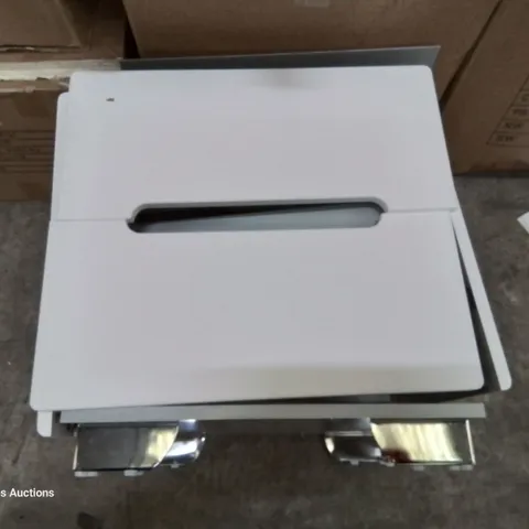 TWO DRAWER UNIT WITH ILLUMINATED GLASS TOP