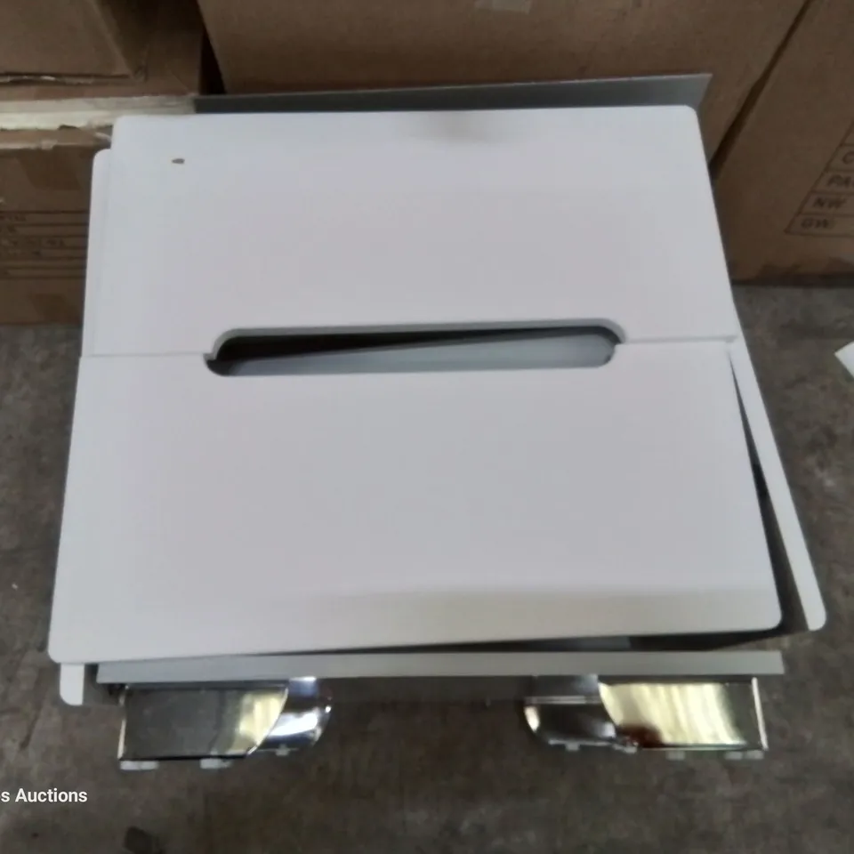 TWO DRAWER UNIT WITH ILLUMINATED GLASS TOP