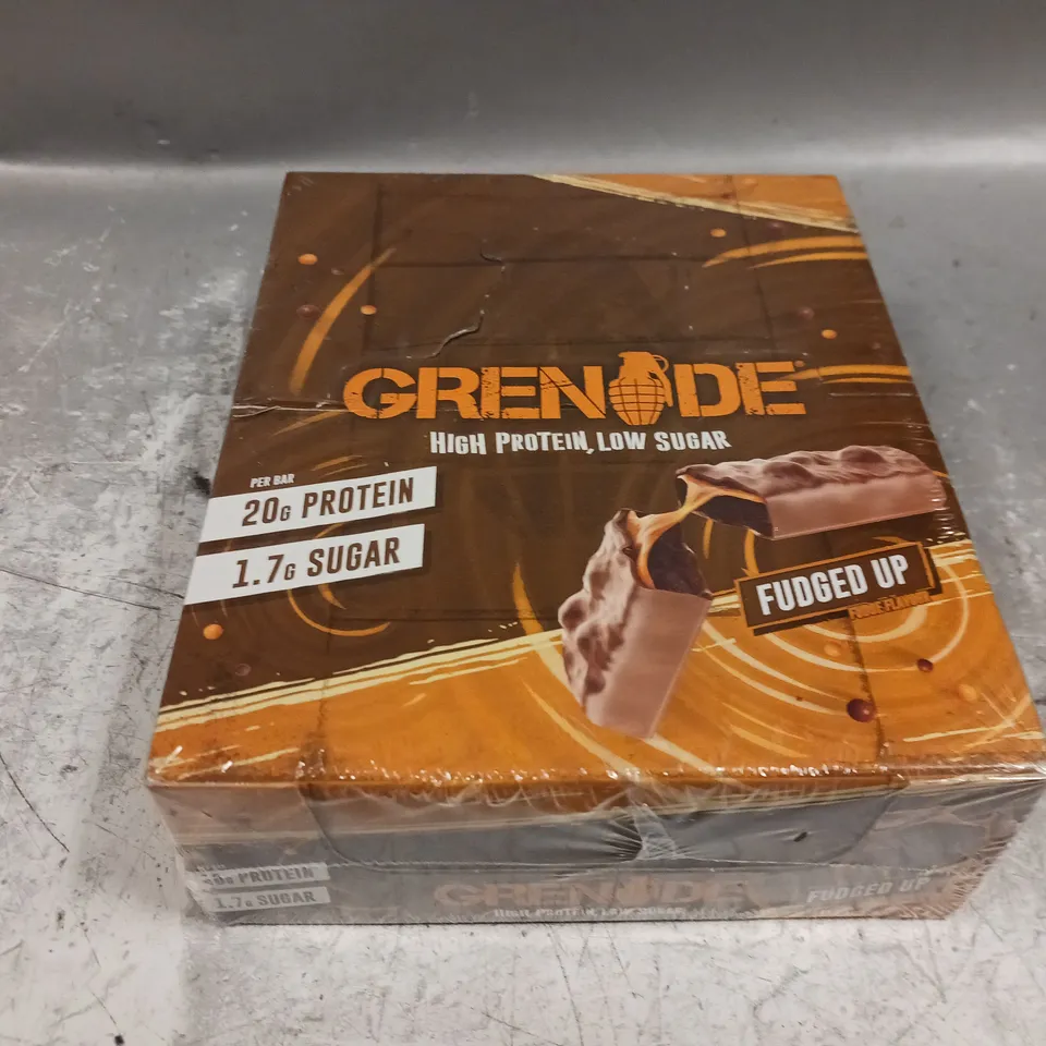 BOXED GRENADE FUDGED UP PROTEIN BARS (12x60g)