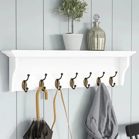 BOXED ABIGALE WALL 7 HOOK WALL MOUNTED COAT RACK