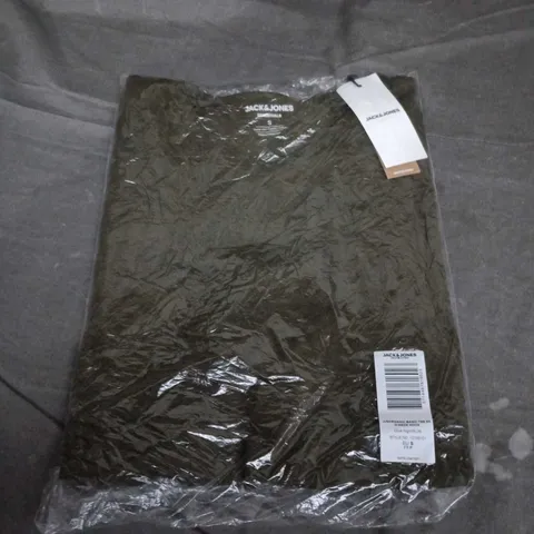 JACK & JONES ORGANIC BASIC TEE SS O-NECK – OLIVE NIGHT, SLIM FIT, UK S (EU S)