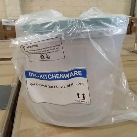 PALLET TO CONTAIN 3PC KITCHEN QUEEN STORAGE CONTAINER SETS