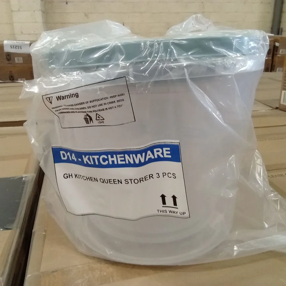 PALLET TO CONTAIN 3PC KITCHEN QUEEN STORAGE CONTAINER SETS