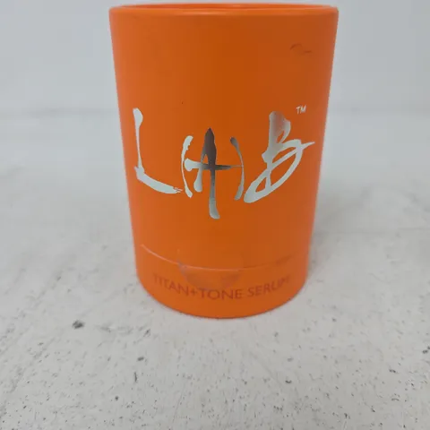 LIFE AND BEAUTY (LAB) TITAN+TONE SERUM β ORANGE COSMETIC BOTTLE