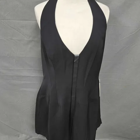 ODDMUSE THE ULTIMATE MUSE V-NECK MINI DRESS IN BLACK SIZE XXL