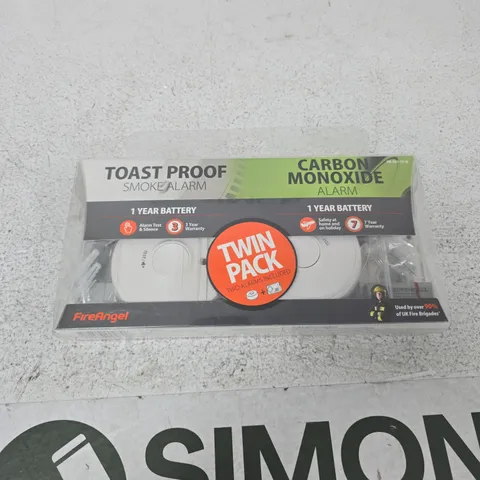 FIREANGEL SMOKE ALARM & CARBON MONOXIDE ALARM TWIN PACK – BOXED