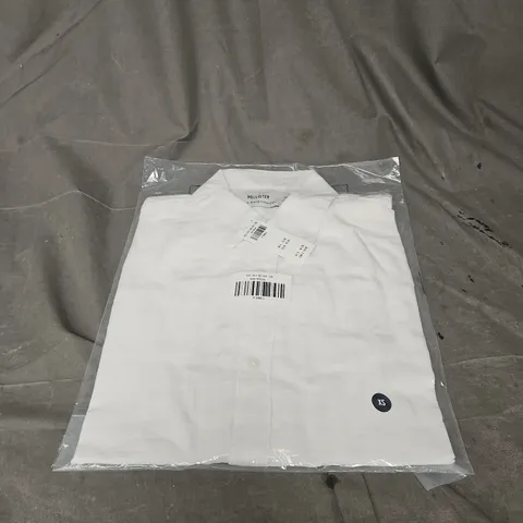 HOLLISTER LINEN BLEND SHIRT IN WHITE SIZE XS