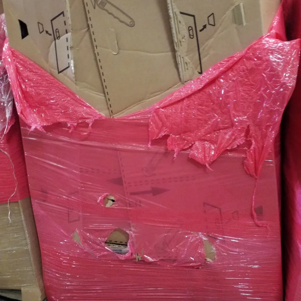 PALLET CONTAINING ASSORTED PRODUCTS INCLUDING PULL OUT DRAWER, SLOW JUICER, ELECTRIC FRYER, FOLDING WAGON & PET PLAYPEN 