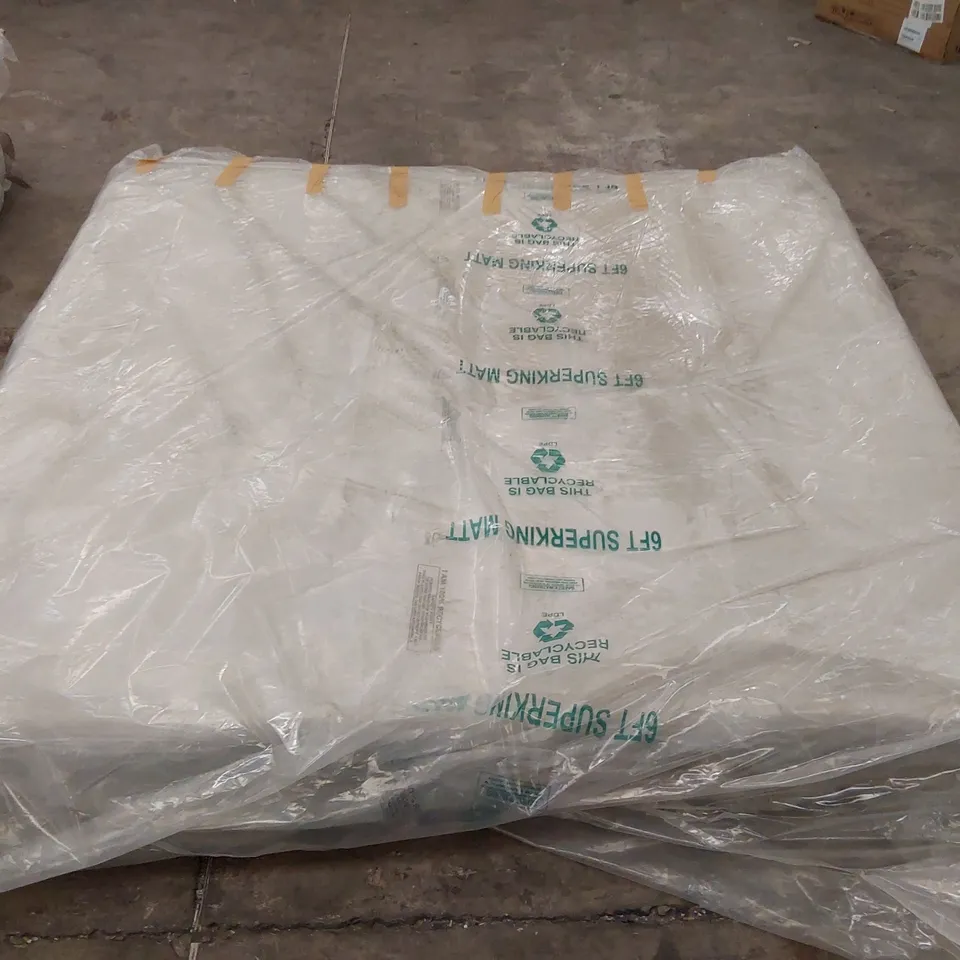 QUALITY BAGGED 6' SUPERKING SIZE MEMORY FOAM OPEN COIL MATTRESS 