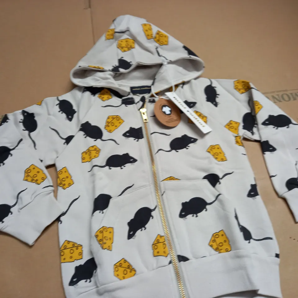 MINI RODINI KIDS ZIP THROUGH HOODIE - 104/110