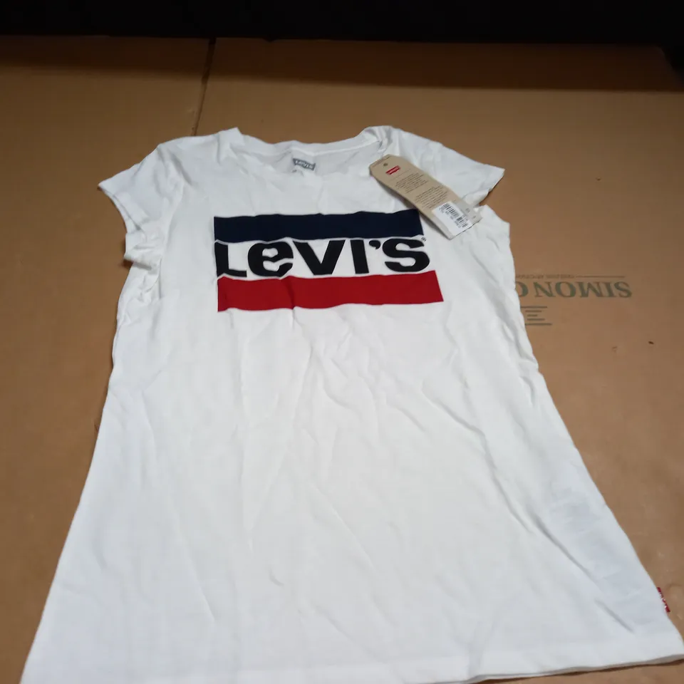 LEVIS LARGE LOGO WHITE T-SHIRT - 14A