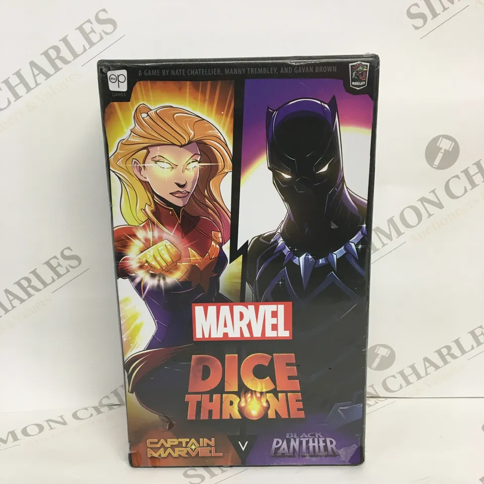 BOXED MARVEL DICE THRONE CAPTAIN MARVEL VS BLACK PANTHER 