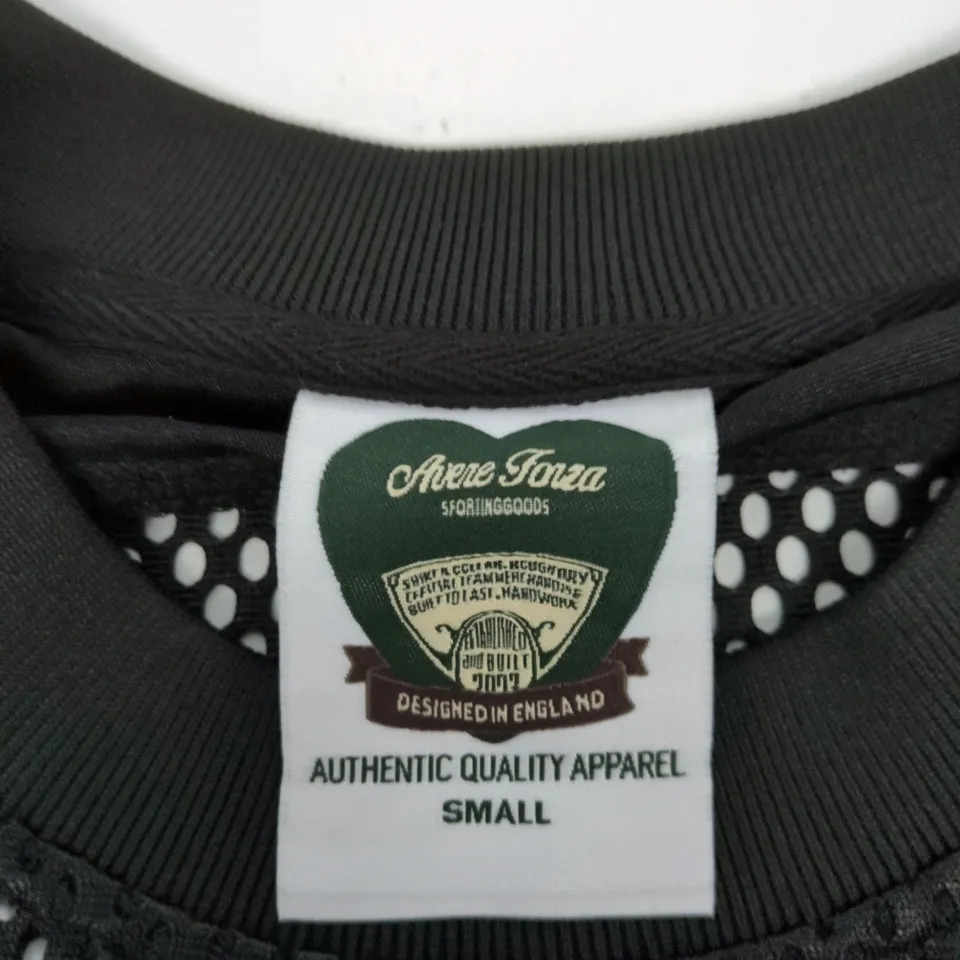 AVEREFORZA BLACK MESH FOOTBALL JERSEY – SIZE SMALL, NUMBER 23