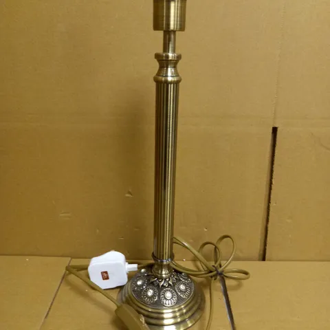 DESIGNER STYLE TABLE LAMP - ART DECO STYLE IN ANTIQUE BRASS EFFECT FINISH