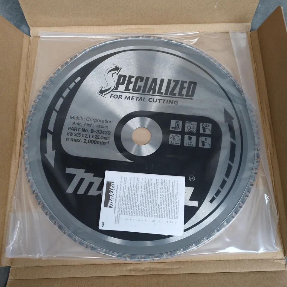 BOXED MAKITA B-33439 SPECIALIZED METAL CUTTING SAW BLADE