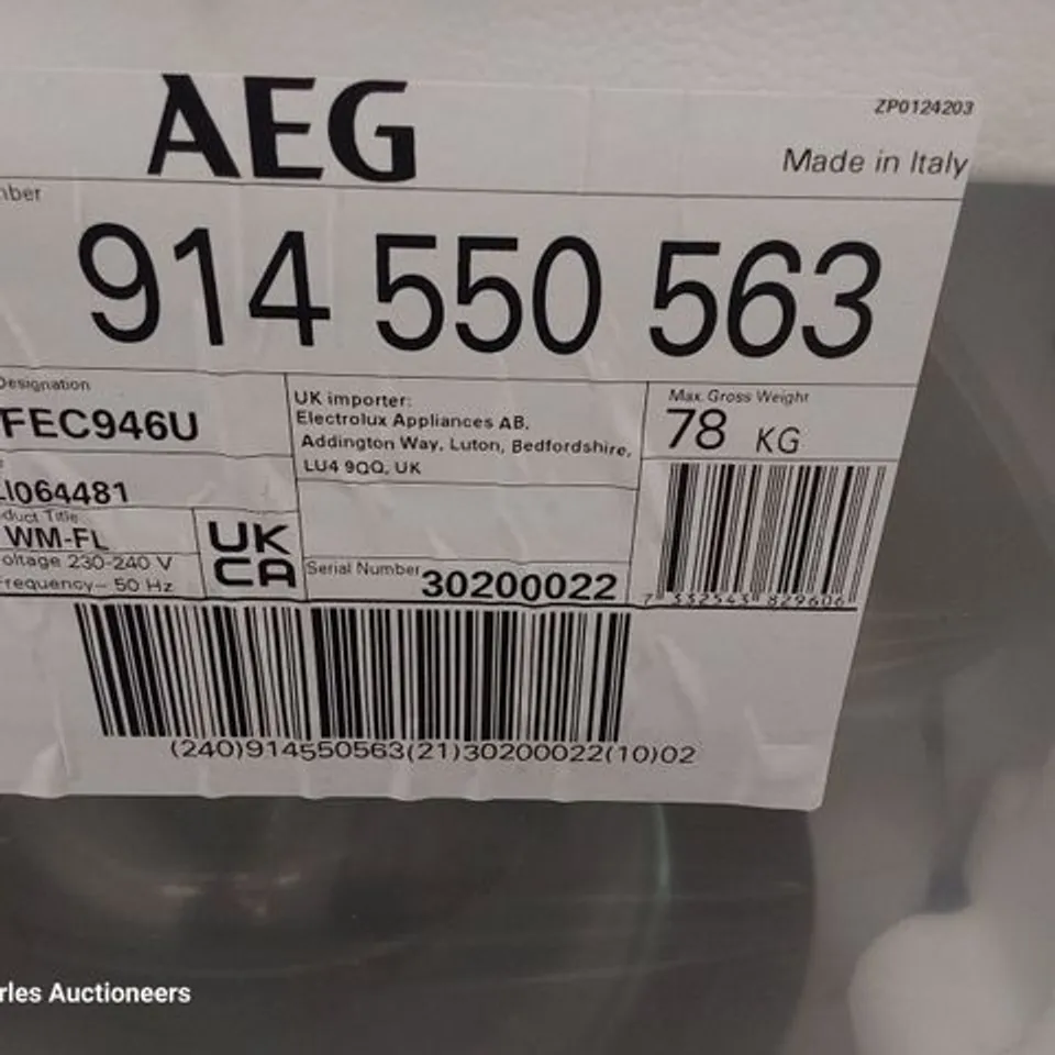 AEG 7000 PRO STEAM UNIVERSAL DOSE 8KG WASHING MACHINE WHITE MODEL L7FEC946U RRP £834