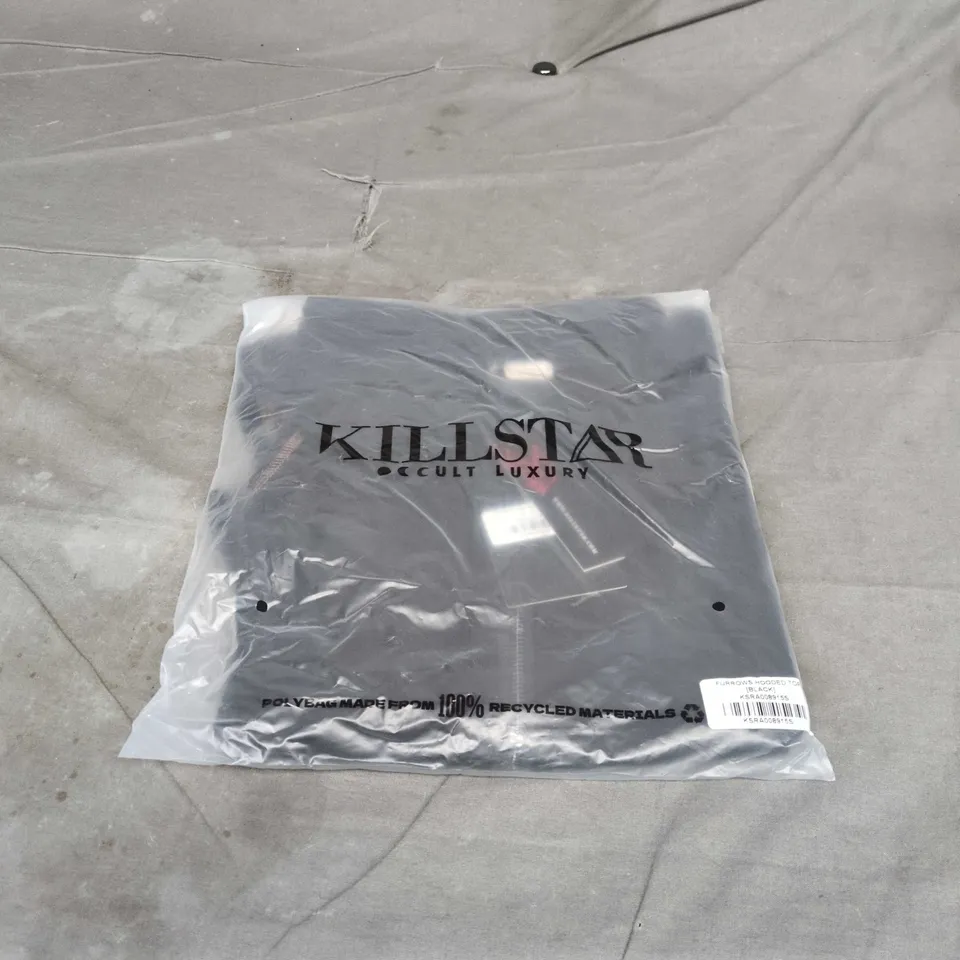 KILLSTAR FURROWS HOODED TOP – BLACK 