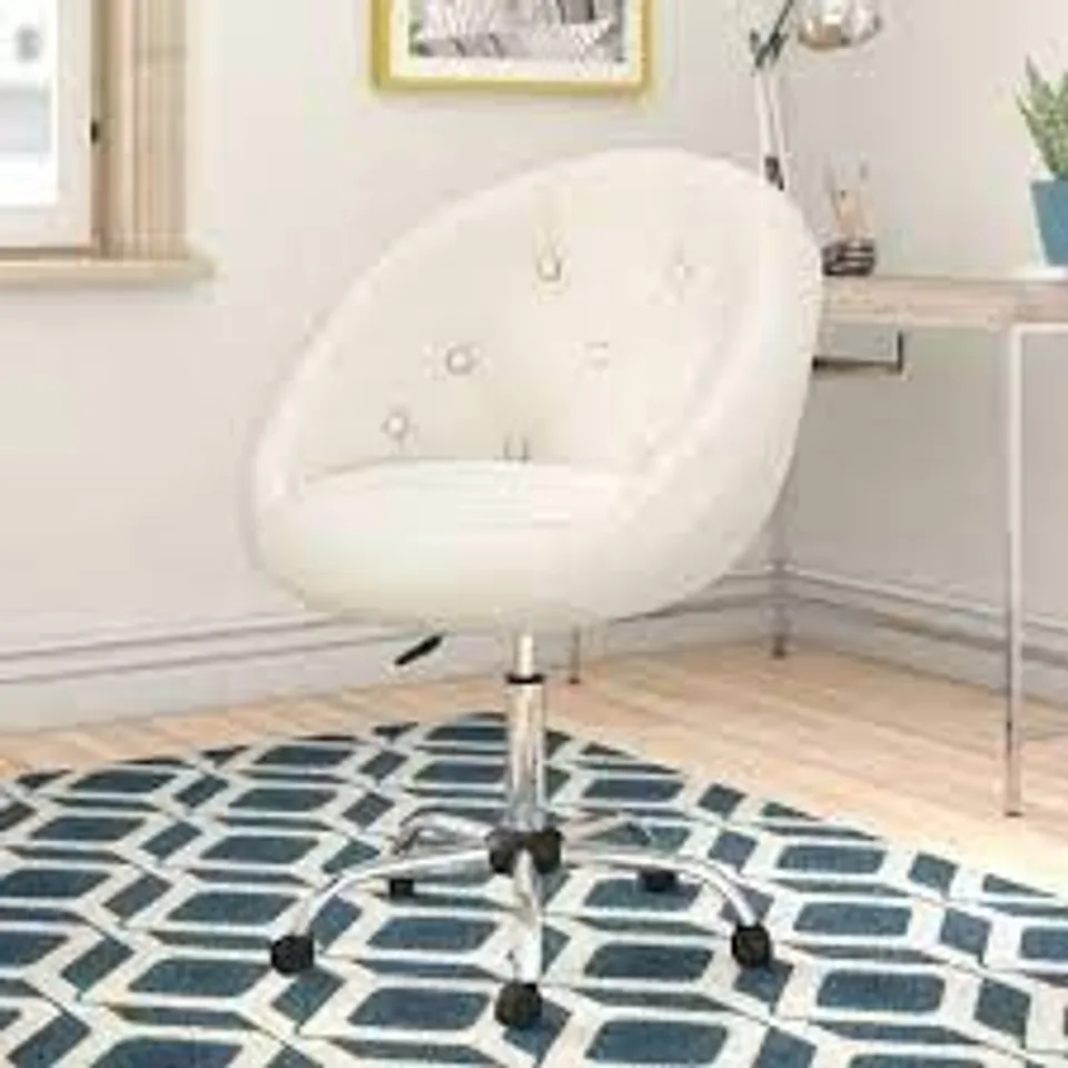 BOXED LATISHA CREAM DESK CHAIR 