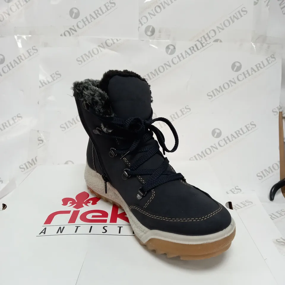 BOXED PAIR OF RIEKER BOOTS SIZE 6 AND A HALF