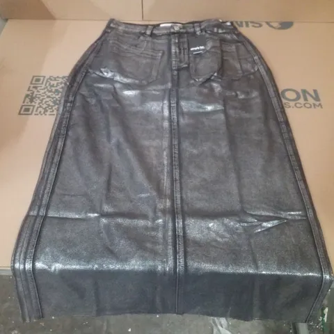 BOX CONTAINING APPROXIMATELY 16 BRAND NEW SIMPLY BE DENIM SHINY A LINE MAXI SKIRTS - SIZE 14