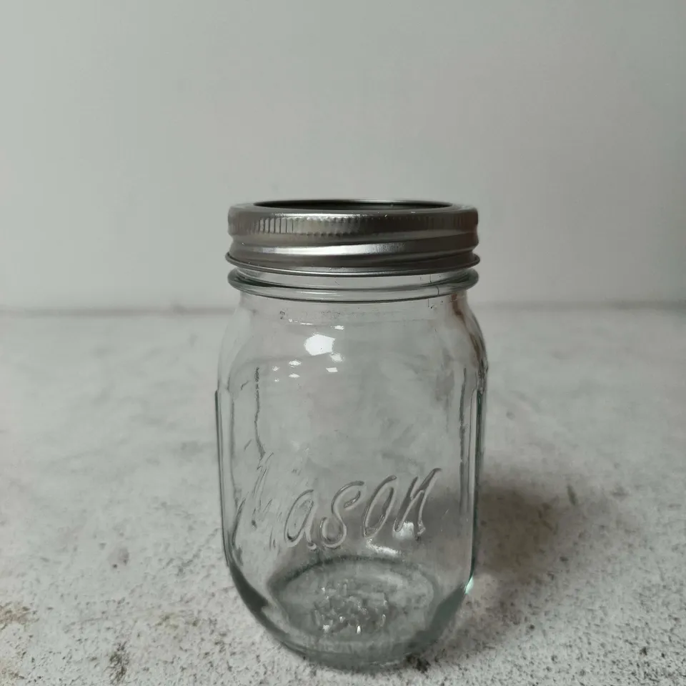 PAKSH GLASS MASON JARS – 6 PACK, 16 OZ (475 ML) WITH 2-PIECE LIDS