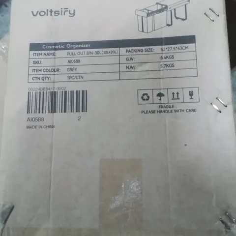 BOXED PULLOUT BIN 30L