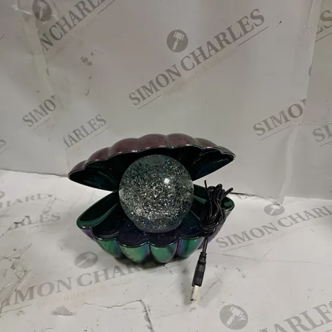 BOXED SENSE AROMA SEA SHELL LED COLOUR CHANGING LAMP- BLACK PEARL