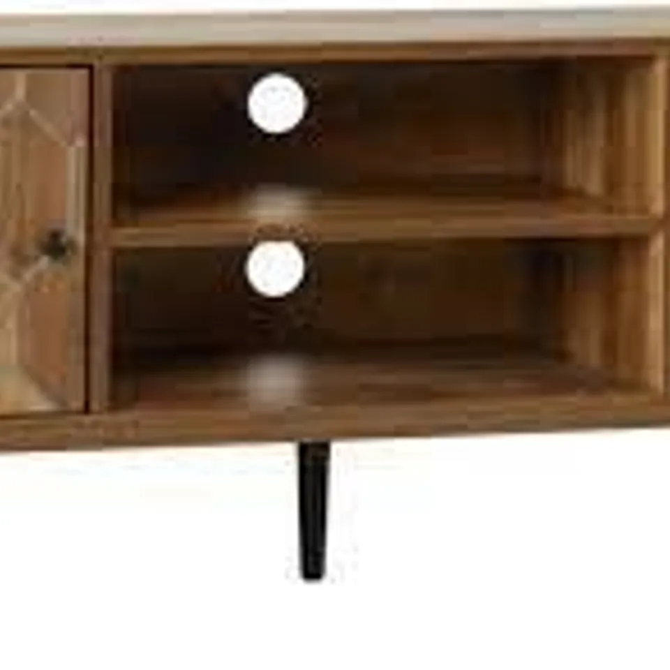 BOXED OTTAWA 1 DOOR 2 DRAWER TV UNIT IN MEDIUM OAK EFFECT - 1 BOX 