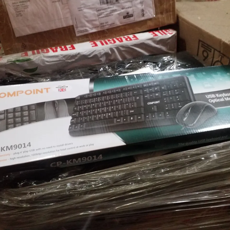 PALLET CONTAINING ASSORTED NETWORK CABINETS & KEYBOARD AND MOUSE SETS