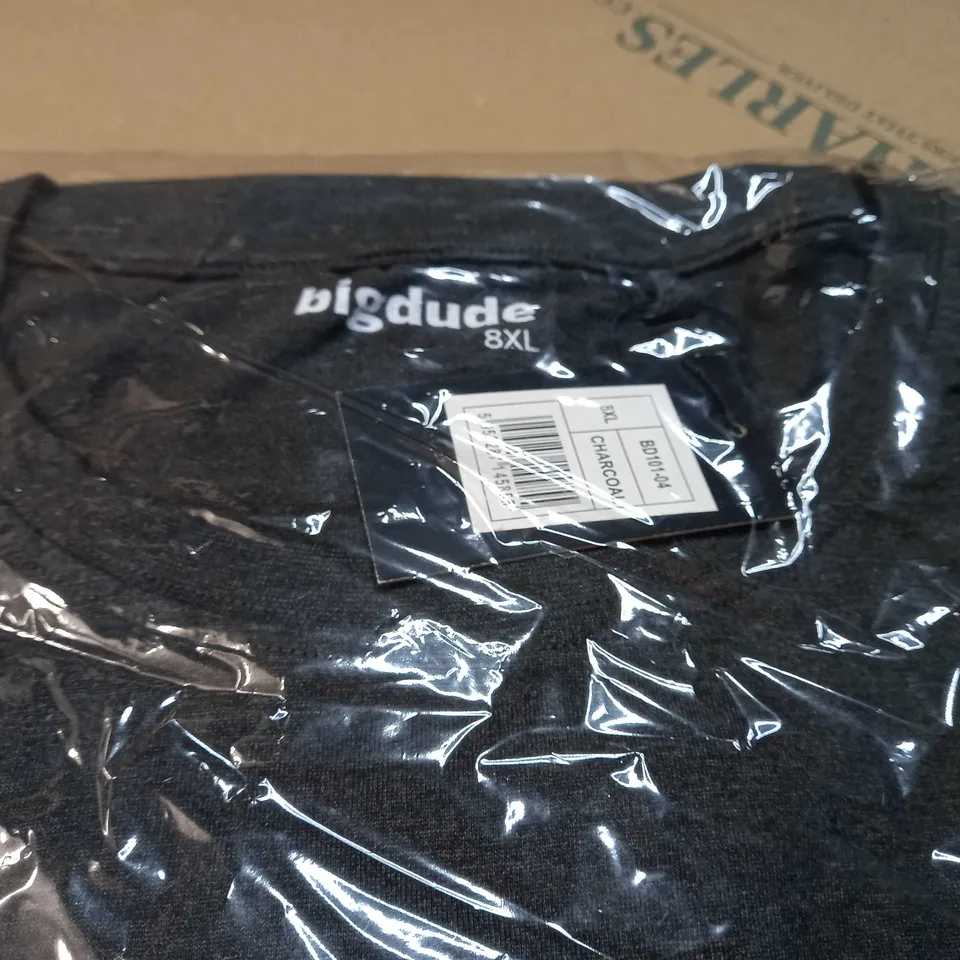 BIG DUDE CHARCOAL T-SHIRT - 8XL