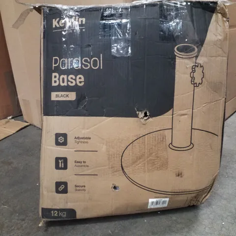 BOXED KEPLIN PARASOL BASE - BLACK 12KG
