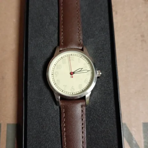 EAGLE MOSS COLLECTIONS 1950'S RUSSIOAN ASTRONAUT WATCH WITH BROWN LEATHER STRAP