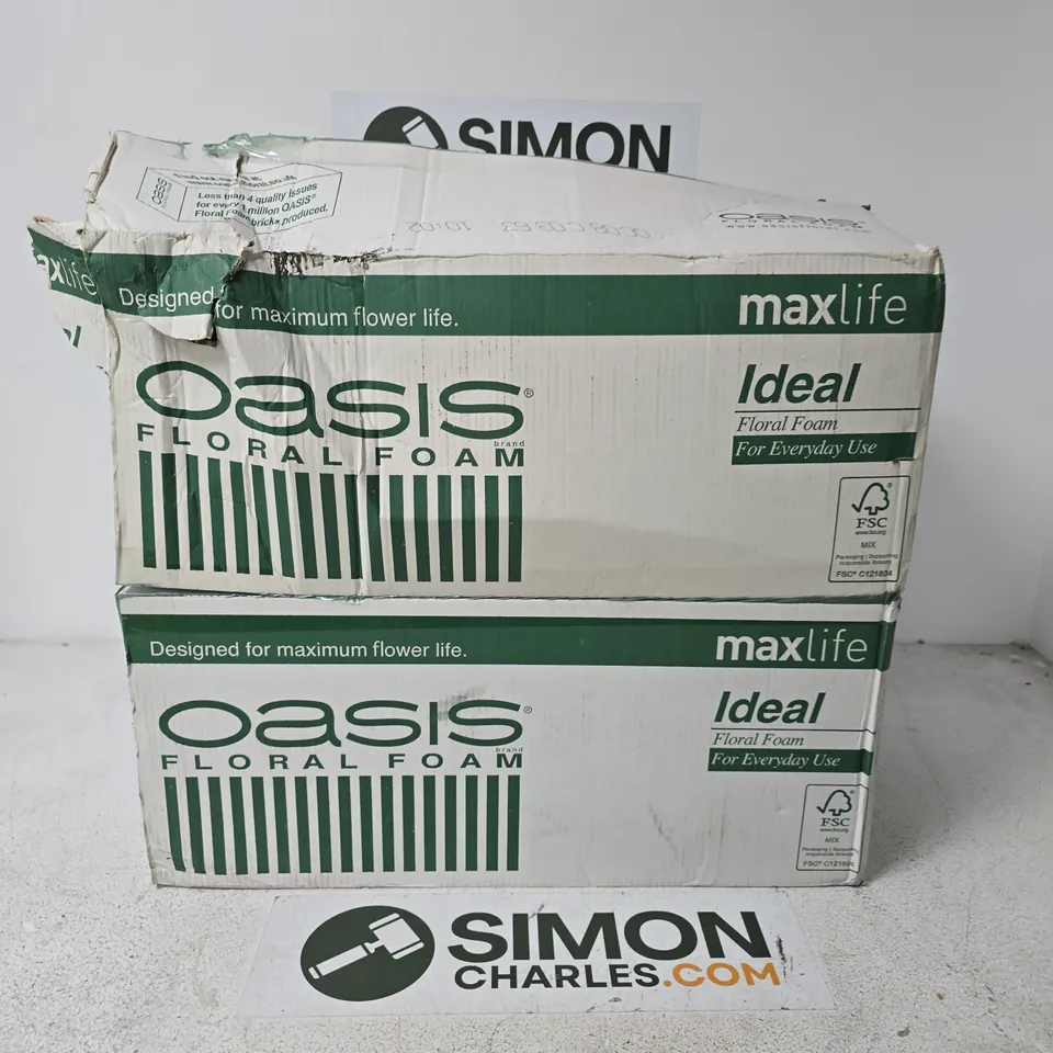 2 BOXES OASIS FLORAL FOAM BLOCKS