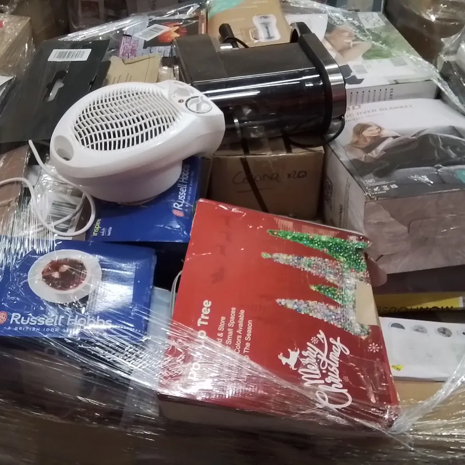 PALLET CONTAINING A LARGE QUANTITY OF ELECTRICAL PRODUCTS TO INCLUDE;LAVA LAMP,FAN HEATER,FILAMENT DRYER