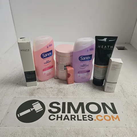 APPROXIMATELY 15 ASSORTED HEALTH & BEAUTY PRODUCTS TO INCLUDE SANEX BODY WASH, HEATH SHAVE CREAM, THE ORDINARY ALPHA ARBUTIN 2% +HA, ETC - COLLECTION ONLY