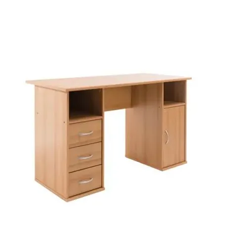 BOXED ALPHASON AW12010 MARYLAND COMPUTER DESK, 1200 x 600mm - BEECH (1 BOX)
