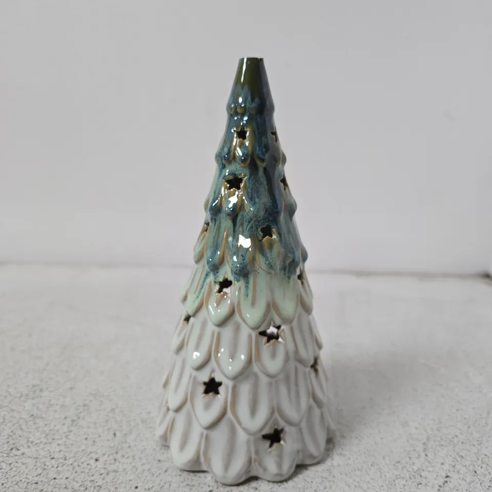 HEAVEN SENDS 25 CM LIGHT UP OMBRE CERAMIC CHRISTMAS TREE