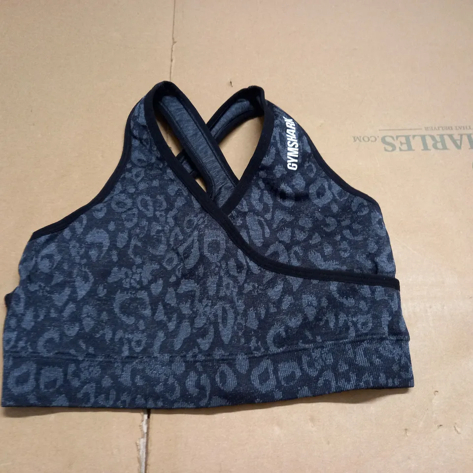GYMSHARK GREY SPORTS BRA - M