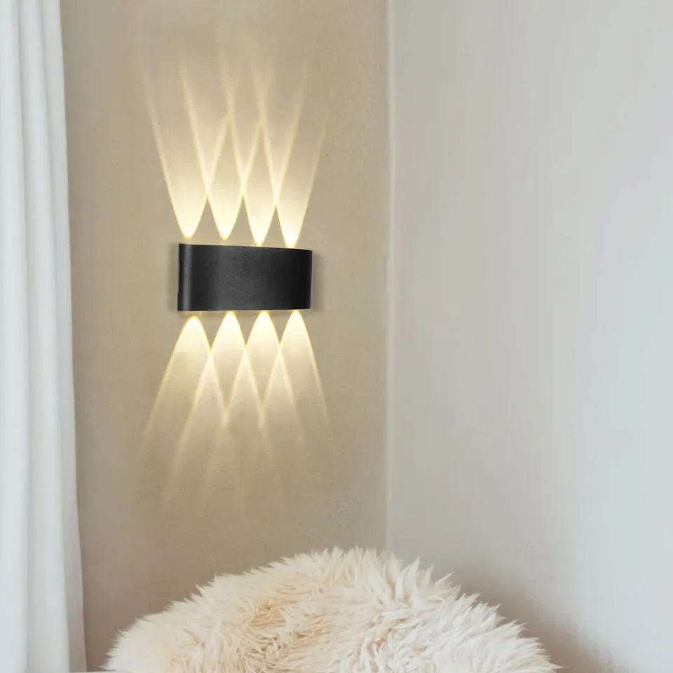 BOXED LED UP & DOWNLIGHT 2-FLAME 7W MADE OF STEEL GRAVEN 22 CM (SET OF 2)
