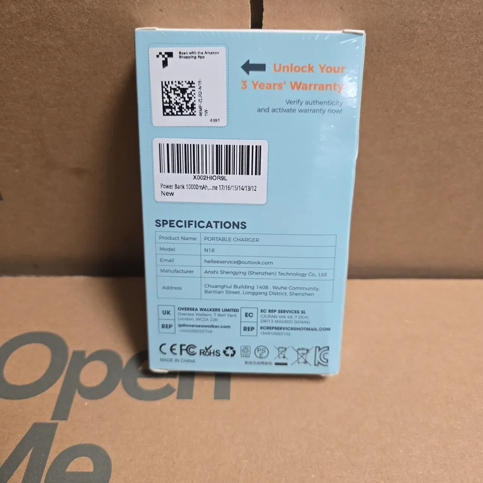 SEALED N18 PORTABLE 10000MAH CHARGER