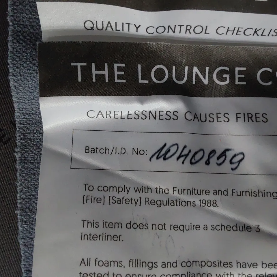 QUALITY BRITISH DESIGNER LOUNGE Co. SNUGGLER CHAIR LIGHT GREY PLUSH FABRIC 