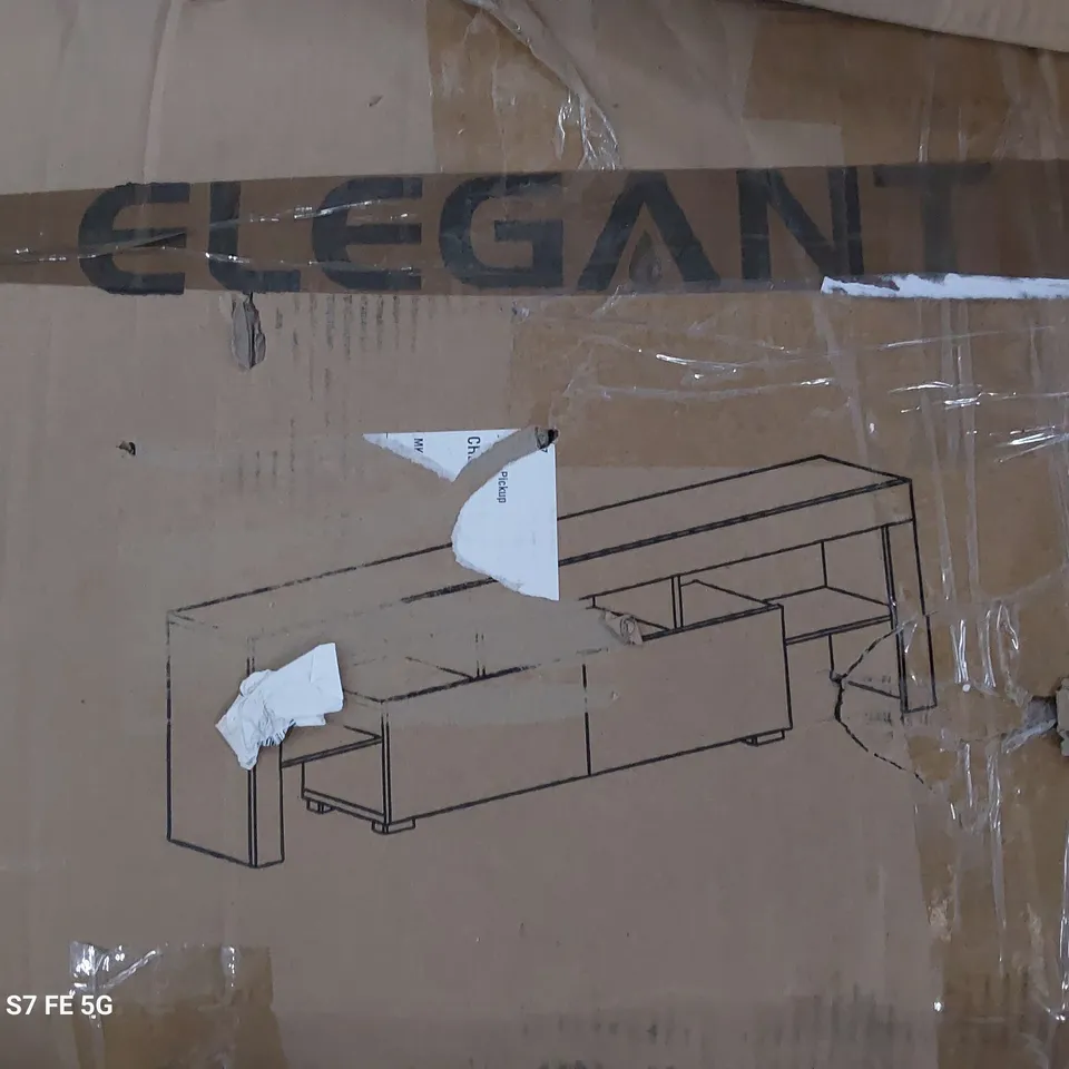 BOXED ELEGANT TV STAND WHITE