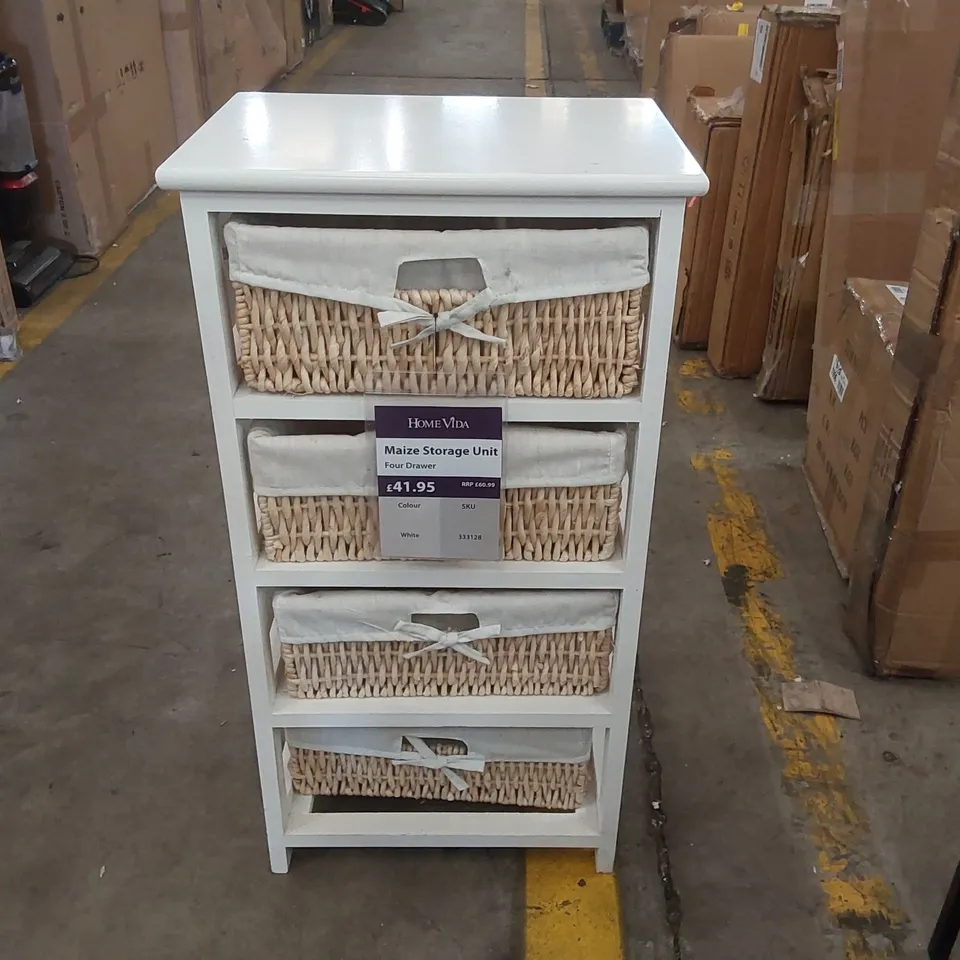 HOME VIDA MAIZE 4-DRAWER STORAGE UNIT 