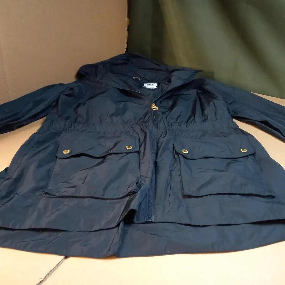 BARBOUR BLACK SHOWER PROOF JACKET - SIZE 14