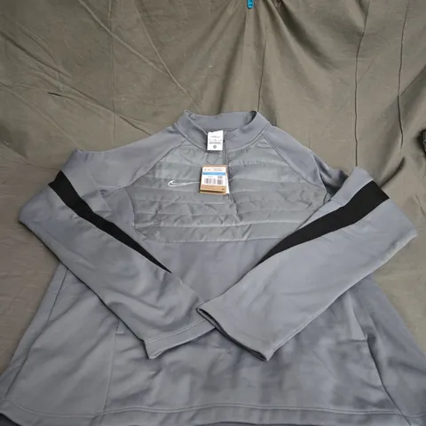 NIKE GREY 1/4 ZIP LONG SLEEVE JACKET SIZE M 