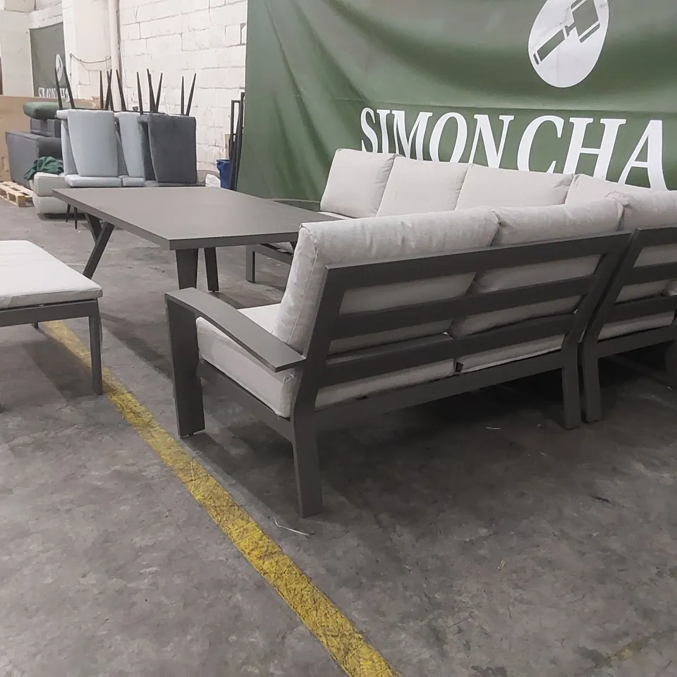 GARDEN IMPRESSIONS CORSICA CORNER SOFA, TABLE AND BENCH SET