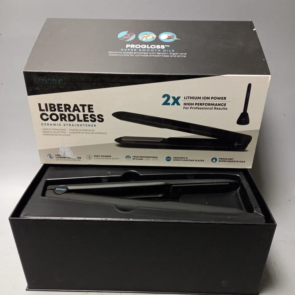 BOXED REVAMP PROGLOSS LIBERATE CORDLESS HAIR STRAIGHTENER