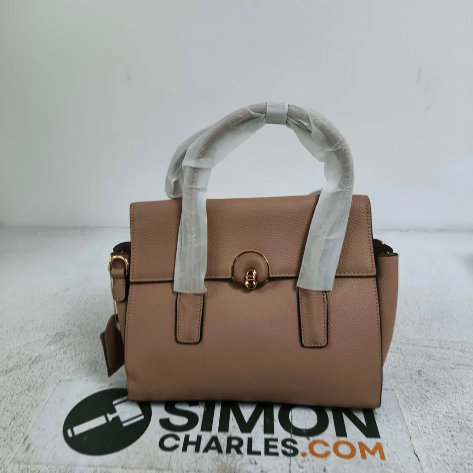 TAN GENUINE LEATHER HANDBAG – WOMEN'S SHOULDER BAG