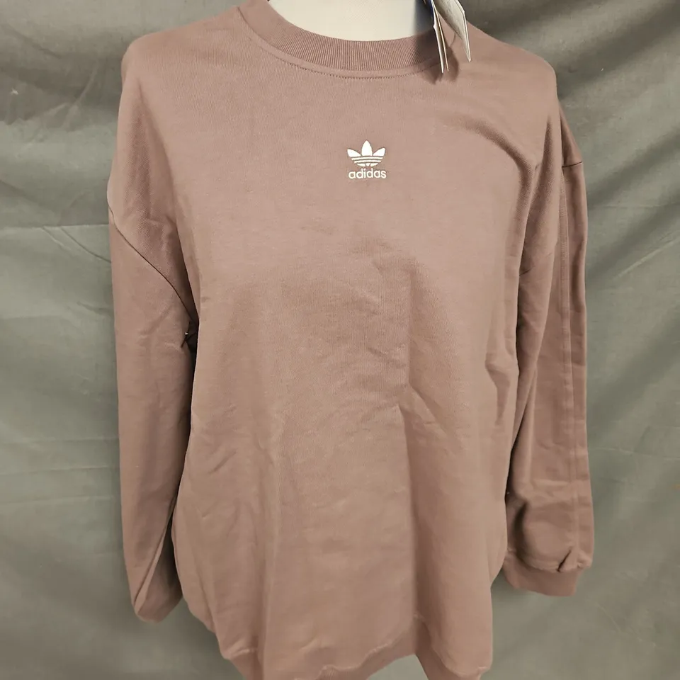 ADIDAS ESSENTIAL SWEATSHIRT IN BROWN SIZE S